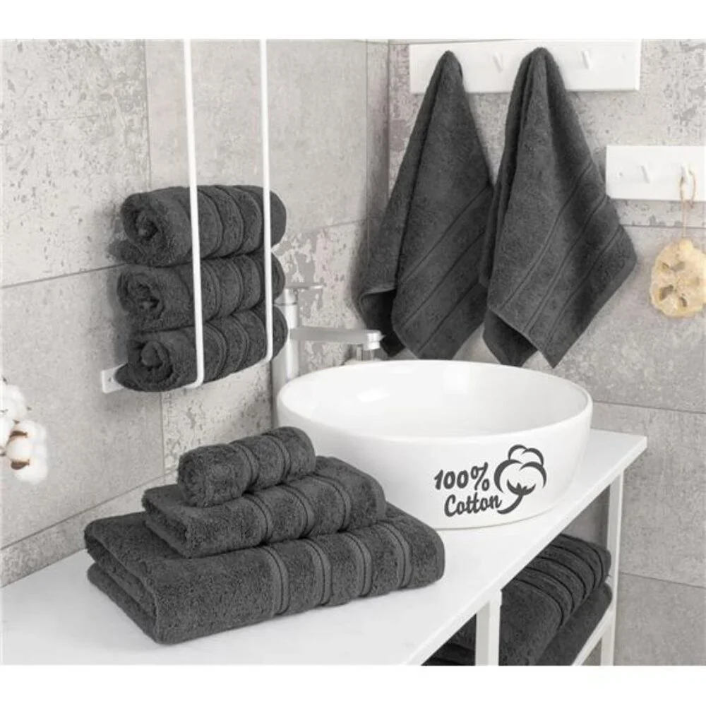 New Luxury 6 Piece Towel Set, 2 Bath Towels 2 Hand Towel 2